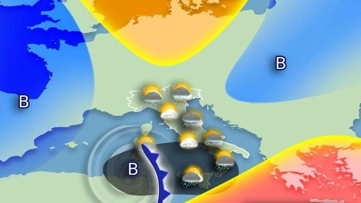 Previsioni meteo, ancora piogge forti e temporali, poi arriva un ciclone mediterraneo