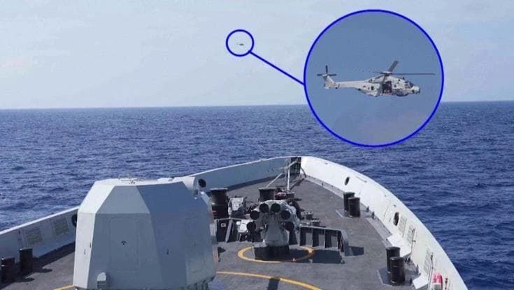 Cina, il video contro nave ed elicottero olandesi: 