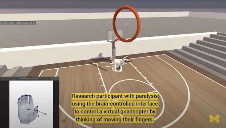 Non c’è solo Neuralink: un uomo tetraplegico ha pilotato un drone virtuale col pensiero