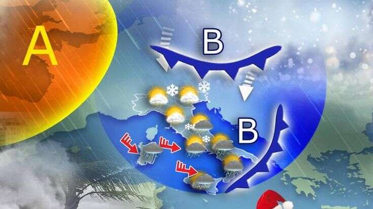 Previsioni meteo, settimana di Natale con l’Italia divisa tra sole e nevicate