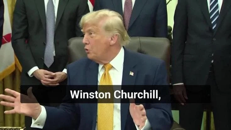trump starmer churchill