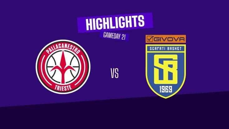 Basket serie A, gli highlights di Trieste - Scafati