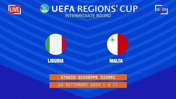 Diretta UEFA Regions’ Cup 2024/2025 - Liguria- Malta