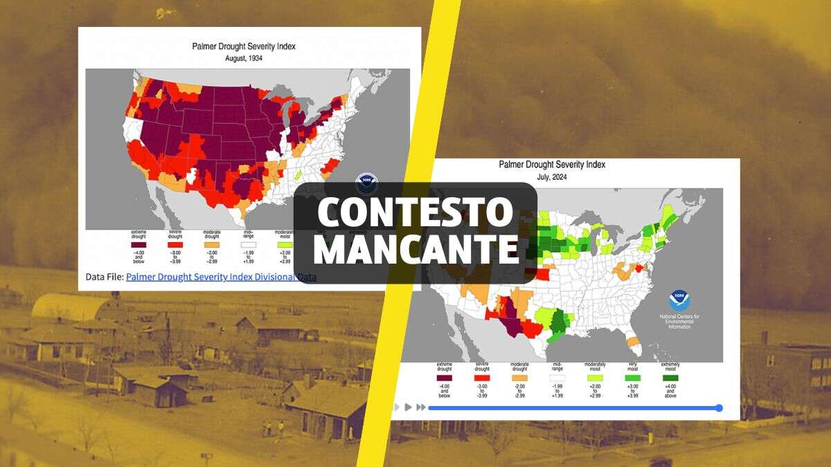 La siccità del 1934 negli Usa non dimostra che il cambiamento climatico antropogenico non esista