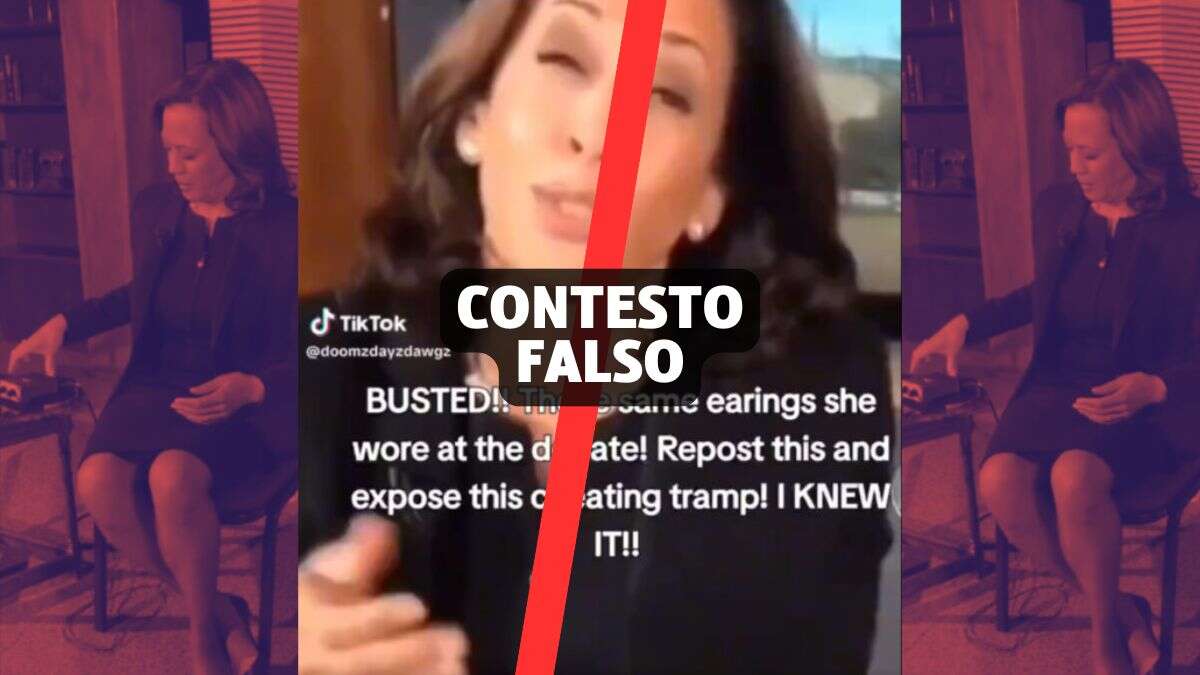 Questo video non dimostra che Kamala Harris abbia usato degli «auricolari a forma di orecchini»