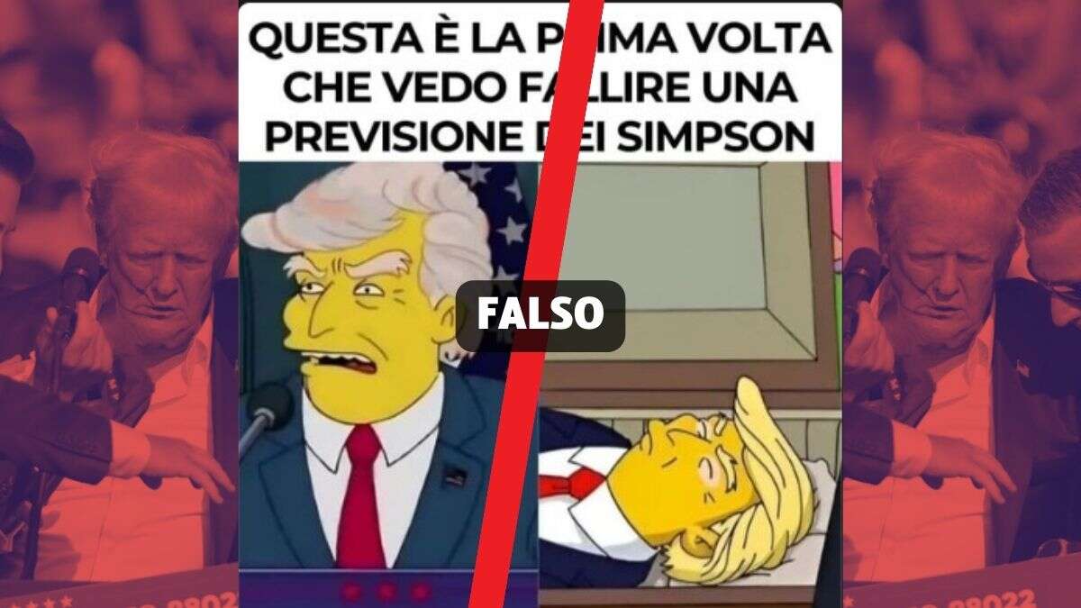 I Simpson non hanno fallito la previsione dell’attentato a Donald Trump: il fotogramma è fake