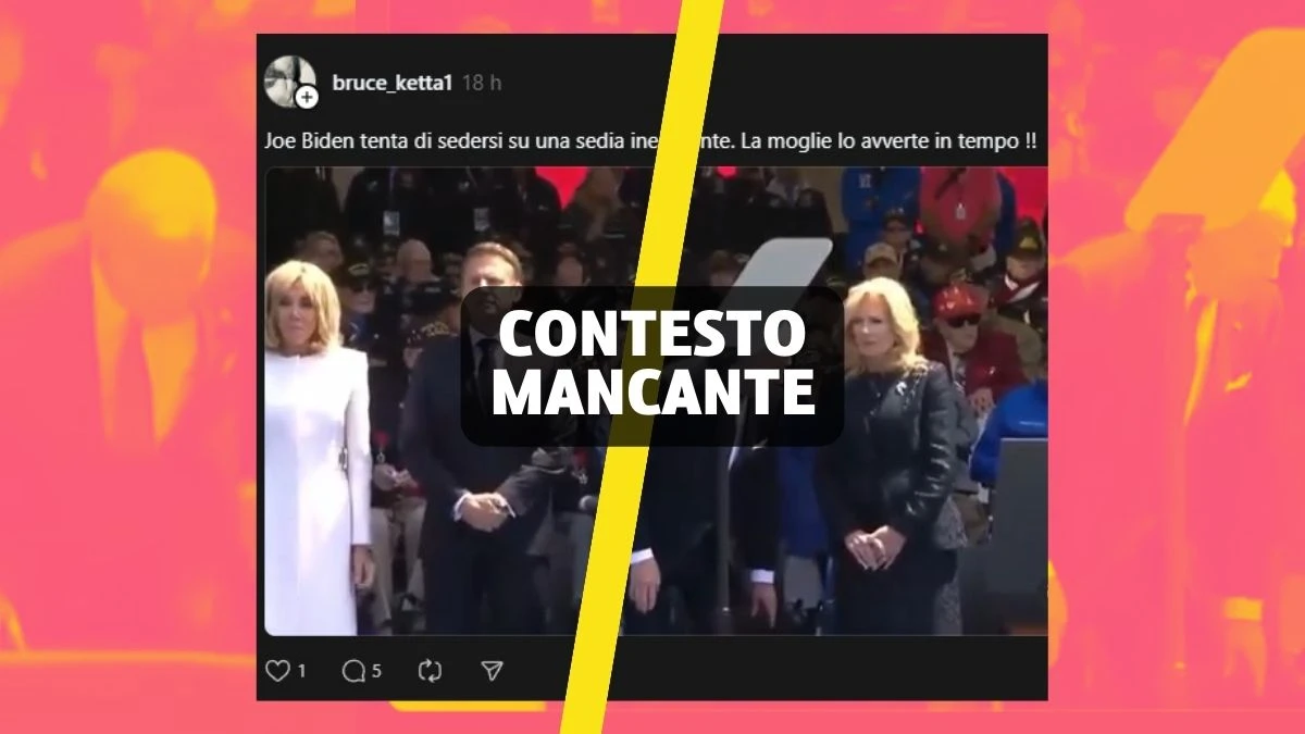 Joe Biden non ha tentato di «sedersi su una sedia inesistente»
