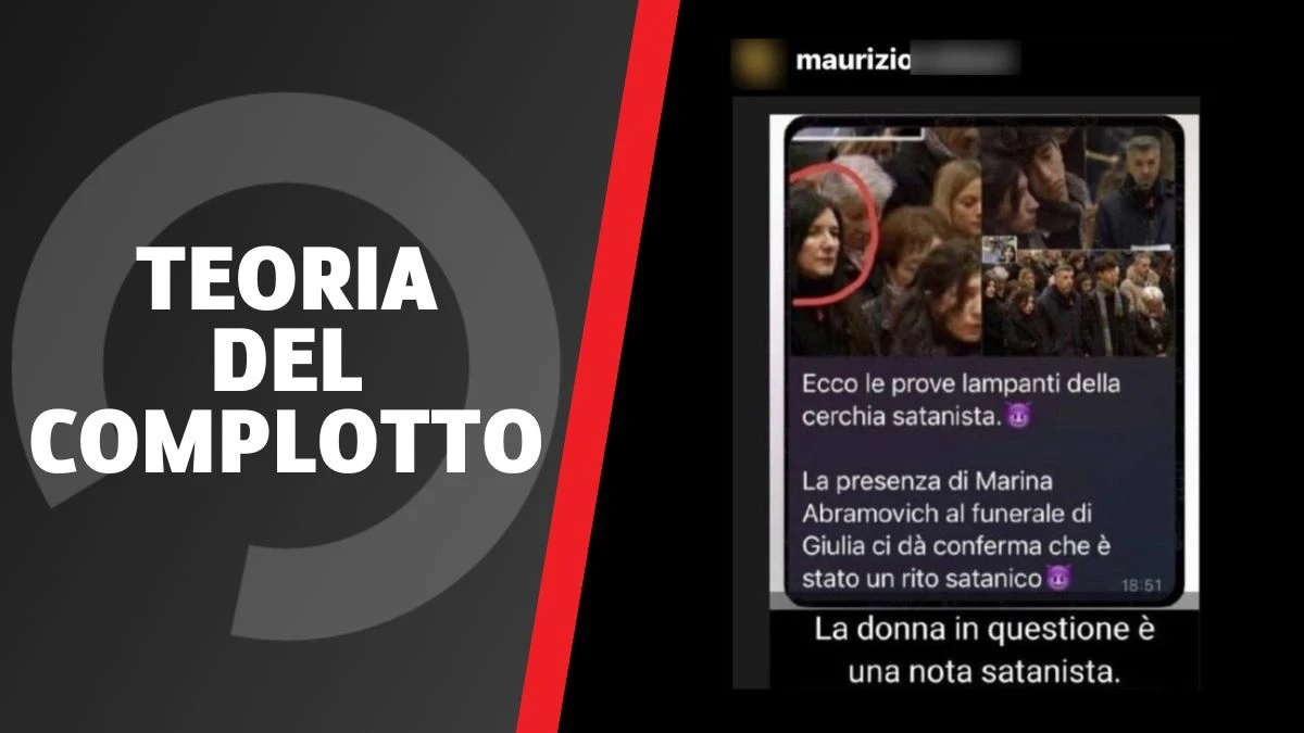 Marina Abramovich al funerale di Giulia Cecchettin? L’ennesima teoria del complotto sul fantomatico satanismo