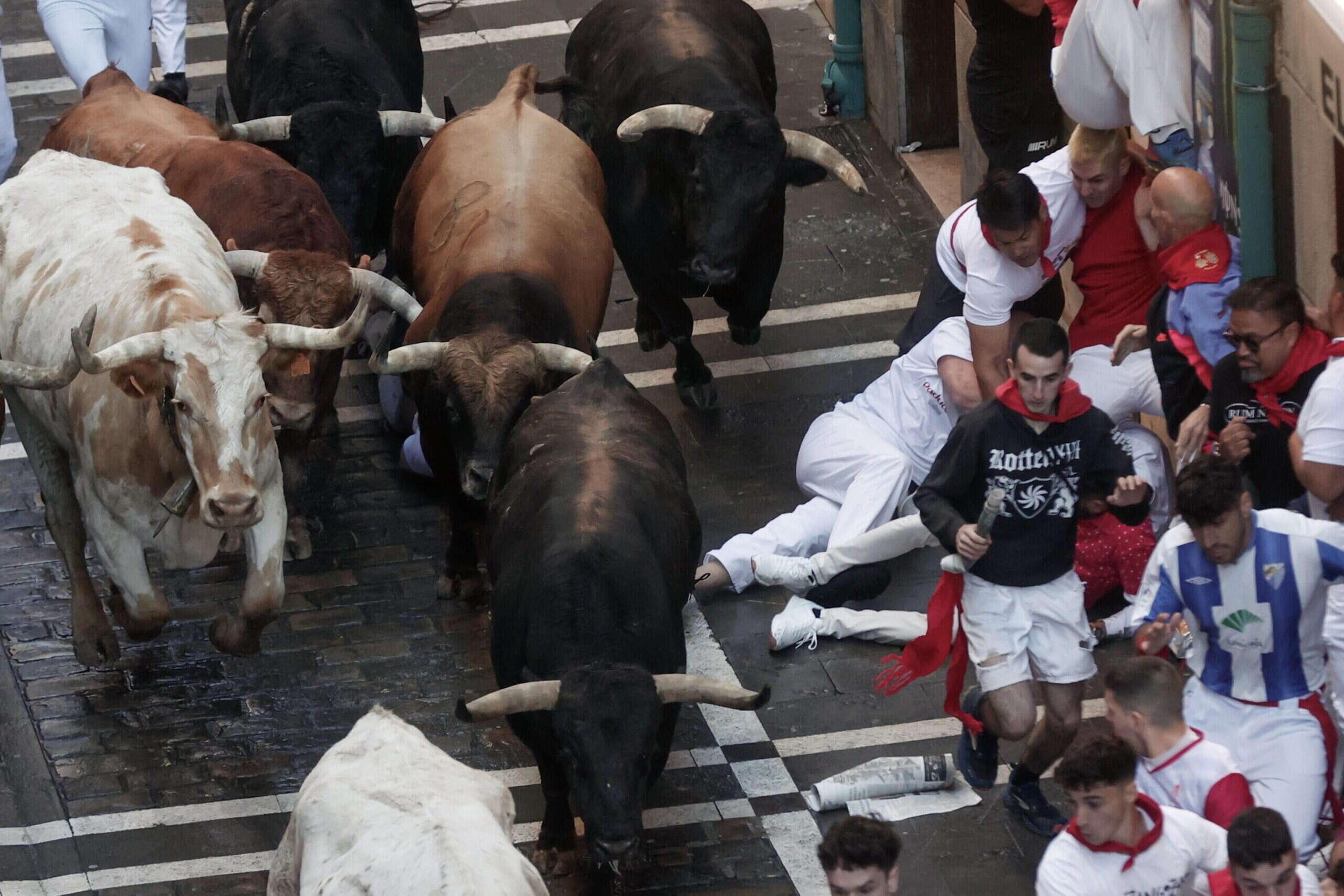 Pamplona: i tori tornano a correre per la festa di San Fermín. Sei i feriti – Il video