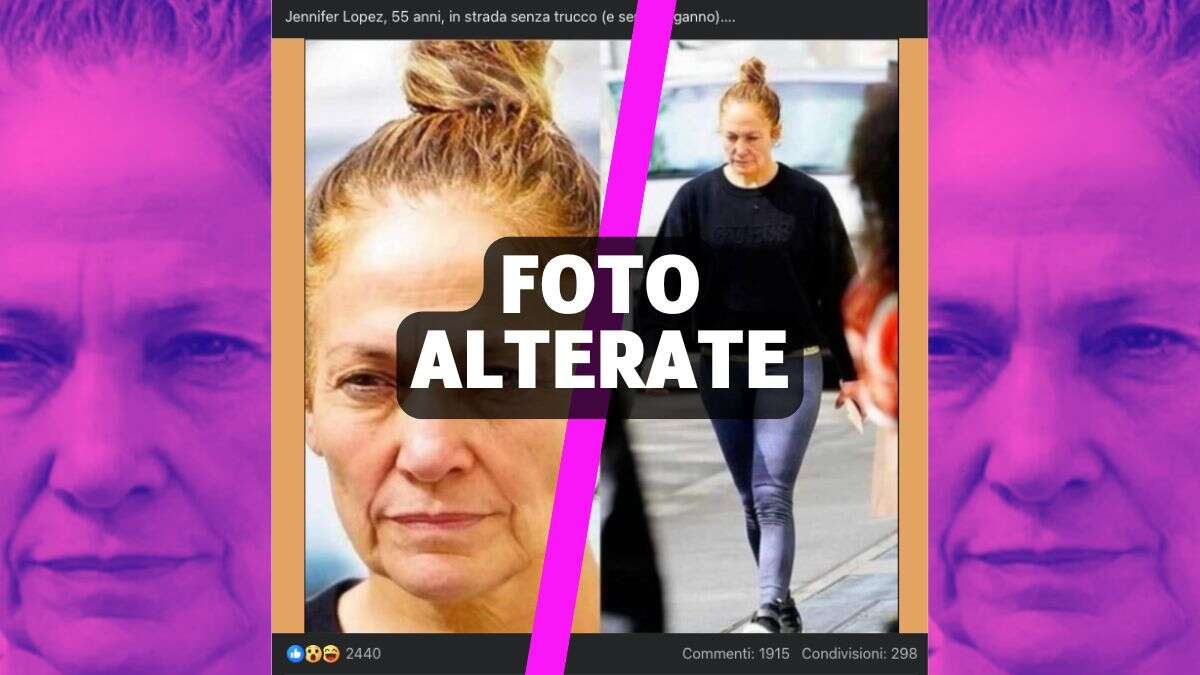 Le foto modificate per far apparire più anziana Jennifer Lopez