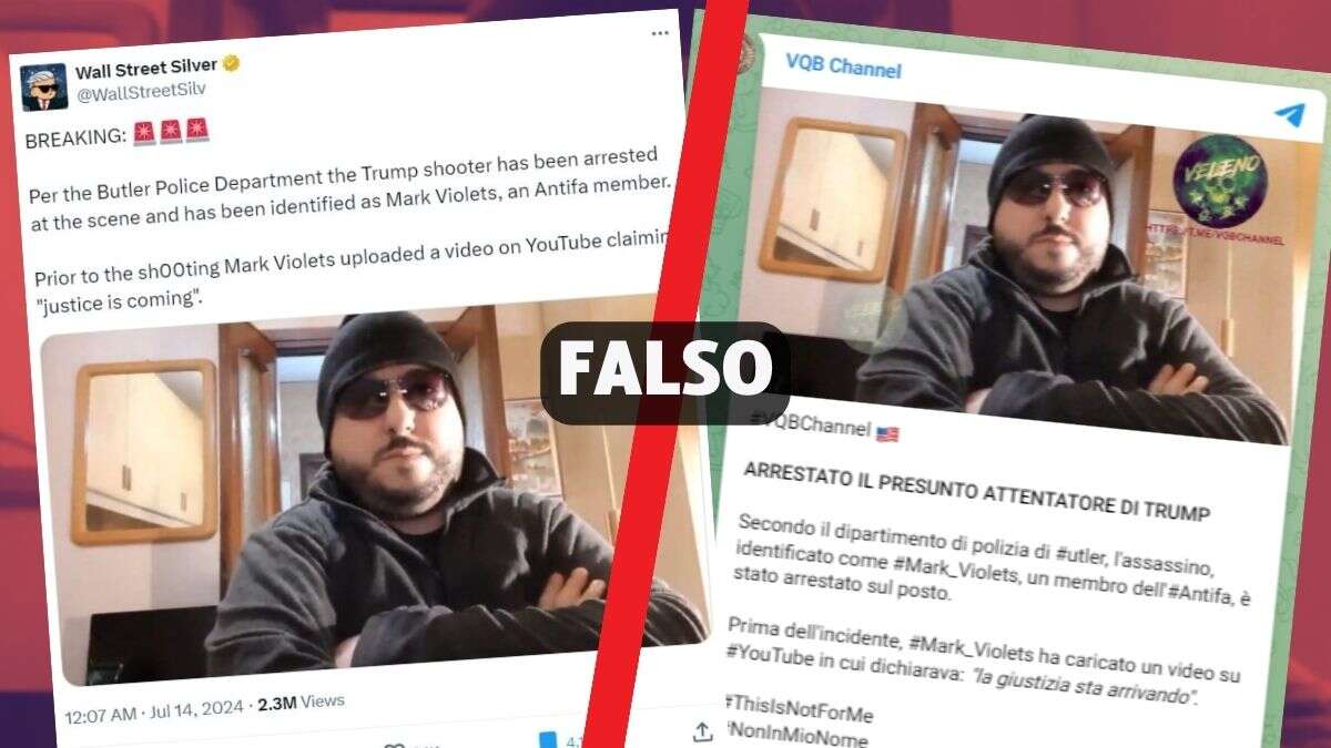 Il giornalista italiano Marco Violi spacciato per l’attentatore di Donald Trump “Mark Violets”