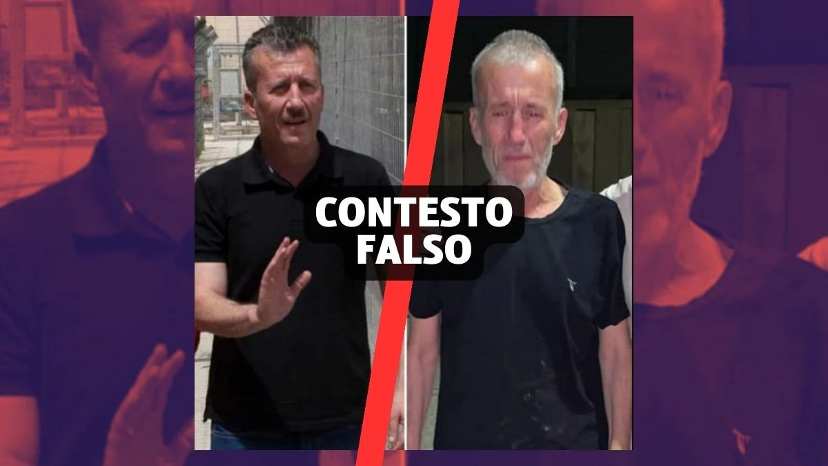 Queste foto non mostrano Bassem Tamimi prima e dopo sei mesi di detenzione