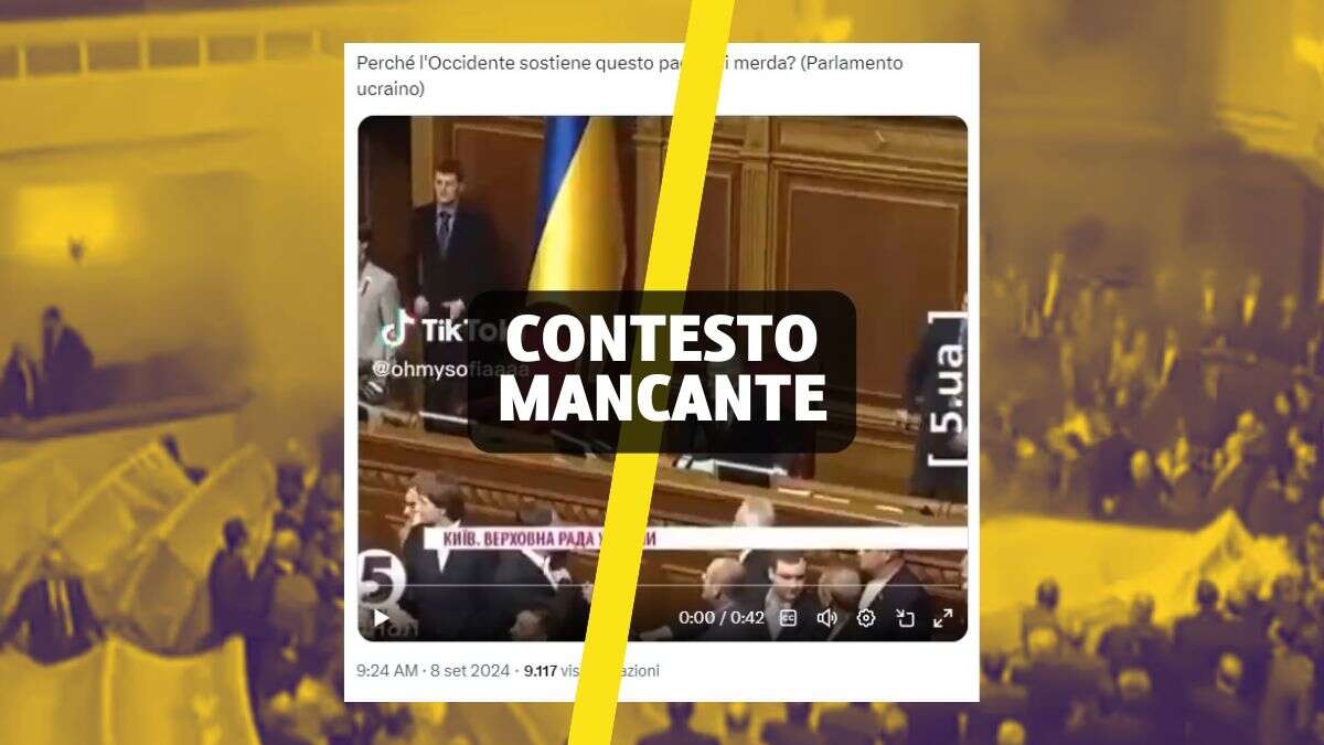 Questo video non mostra dei disordini nell’attuale Parlamento ucraino