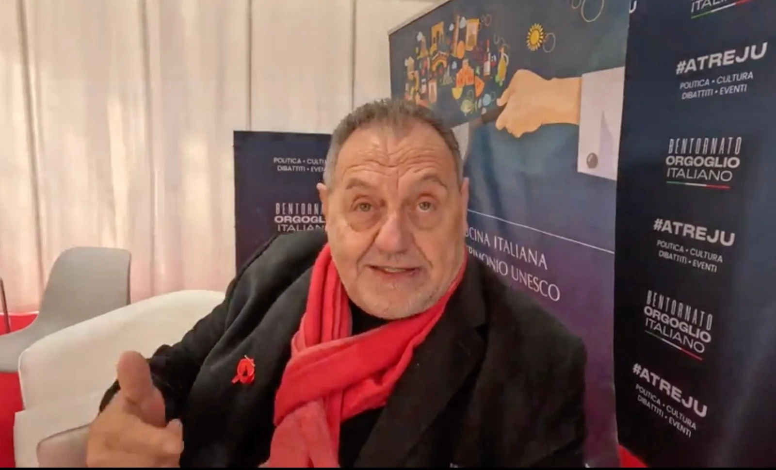 Vissani il cuoco rosso alla festa nera della Meloni: «Amico di tutti i politici. Non dei tecnici come Draghi» – Il video