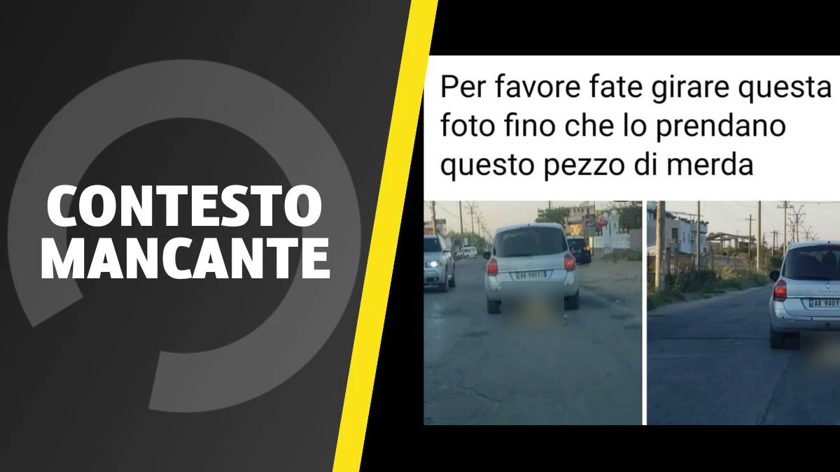 No! Questa foto di un cane trascinato da un’auto non è stata scattata in Italia