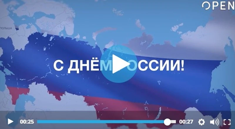 La cartina con dentro l’Ucraina: così Medvedev festeggia la Giornata della Russia