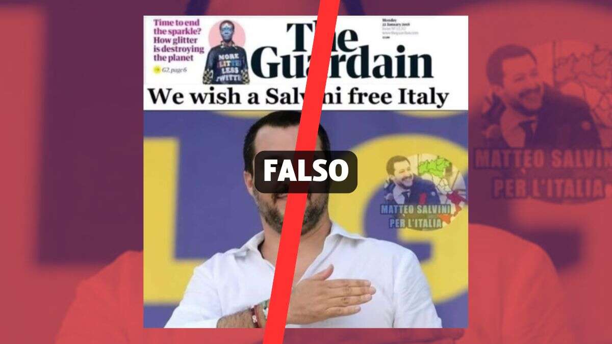 L’inesistente prima pagina del The Guardian su Matteo Salvini