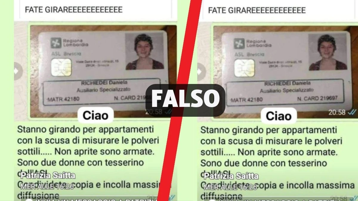 Ecco perché non dovete credere alla bufala delle dipendenti ASL che si introducono nelle case per misurare le polveri sottili