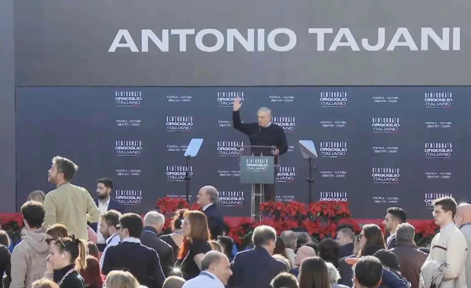 Parla Tajani ad Atreju, malore tra il pubblico. Poi la svolta: «È un miracolo di Berlusconi» – Il video
