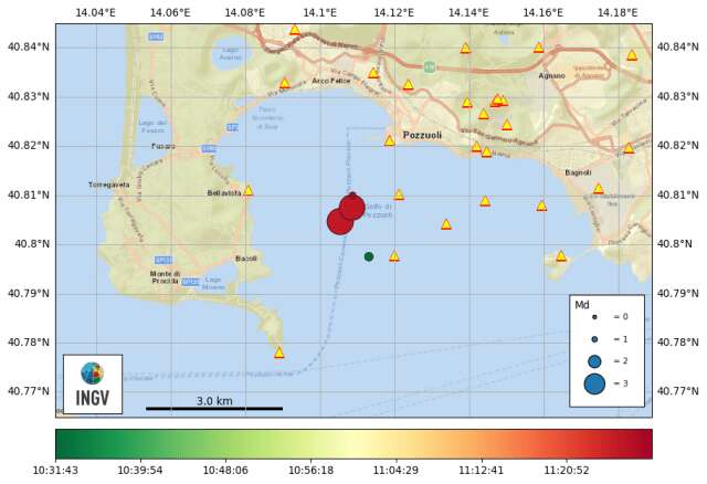 Campi Flegrei, nuova scossa di magnitudo 3.7. Doppia scossa di terremoto anche in provincia di Reggio Calabria