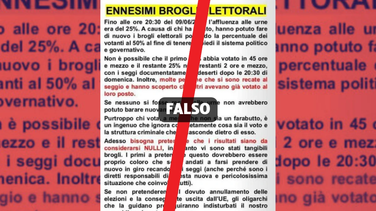 Elezioni europee. La bufala dell’affluenza gonfiata dal 25% al 49% nelle ultime due ore del voto