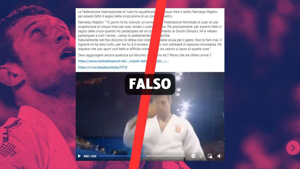 Il campione di Judo Nemanja Maidov non è stato sospeso per aver fatto il segno della croce