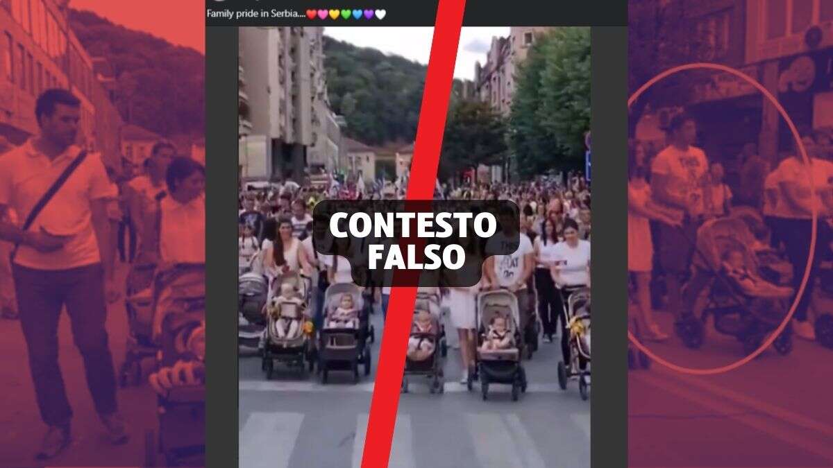 Questo video non mostra un family pride, ma un parata a un festival sul folklore serbo