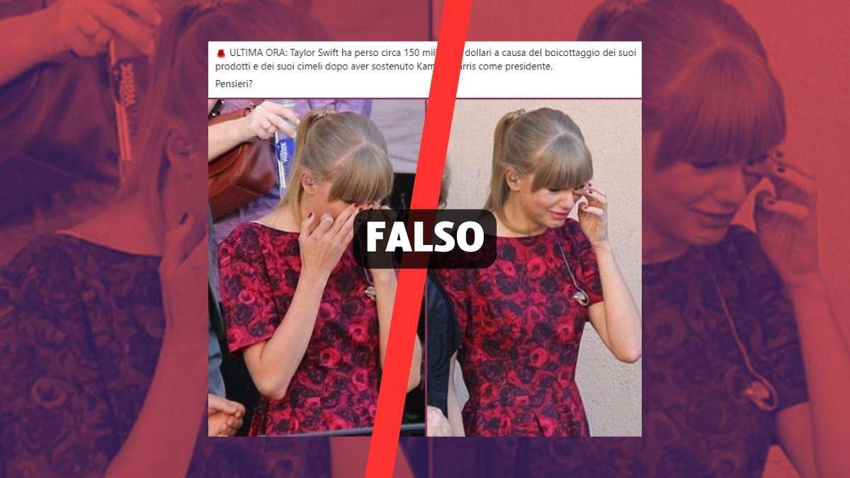 La falsa storia di Taylor Swift in lacrime per aver perso 150 milioni di dollari dopo il sostegno a Kamala Harris