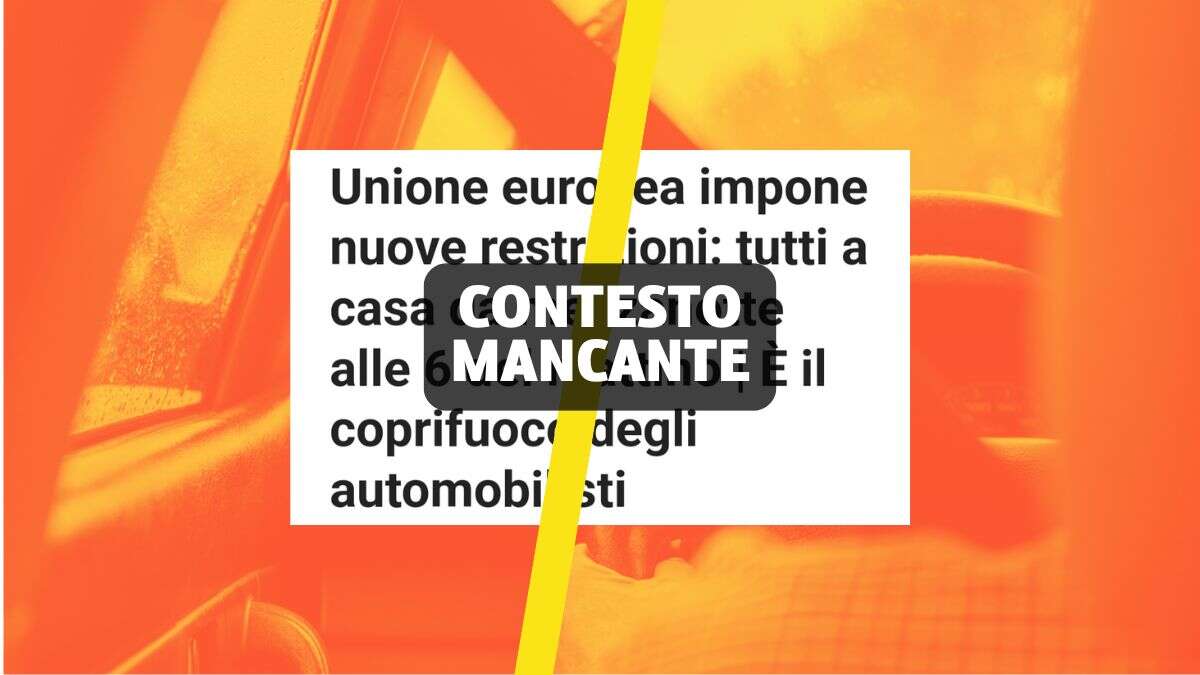 L’Unione europea non vuole imporre un coprifuoco da mezzanotte alle 6 del mattino agli automobilisti