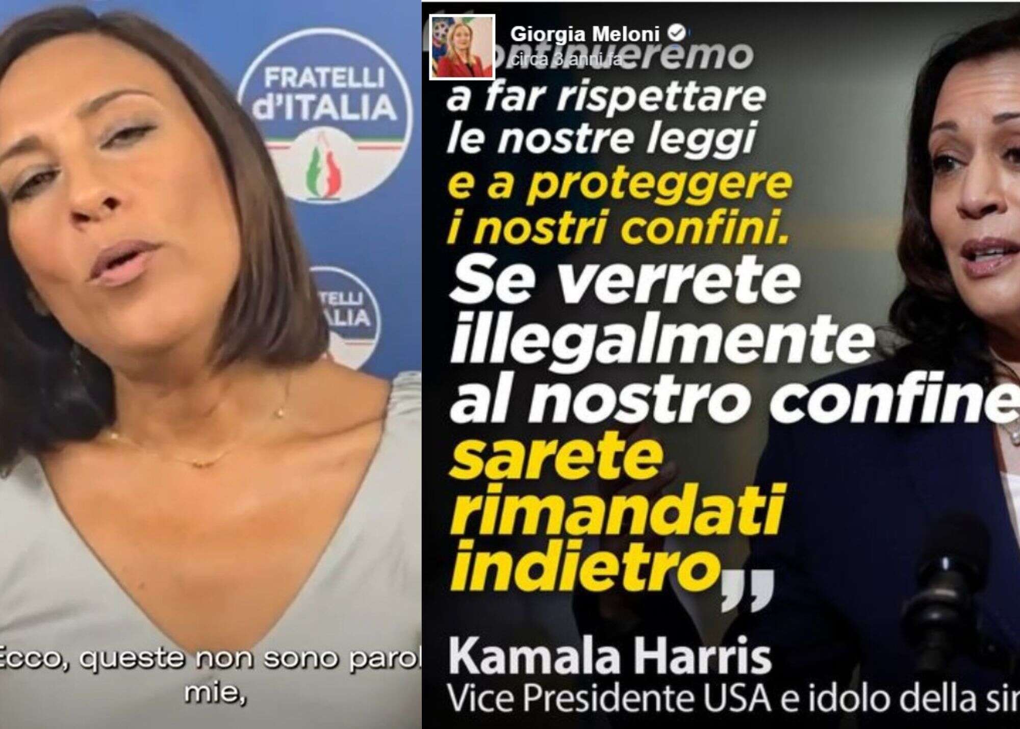 Il sorprendente endorsement di Fratelli di Italia a Kamala Harris (e quel vecchio post di Giorgia Meloni su di lei) – Il video