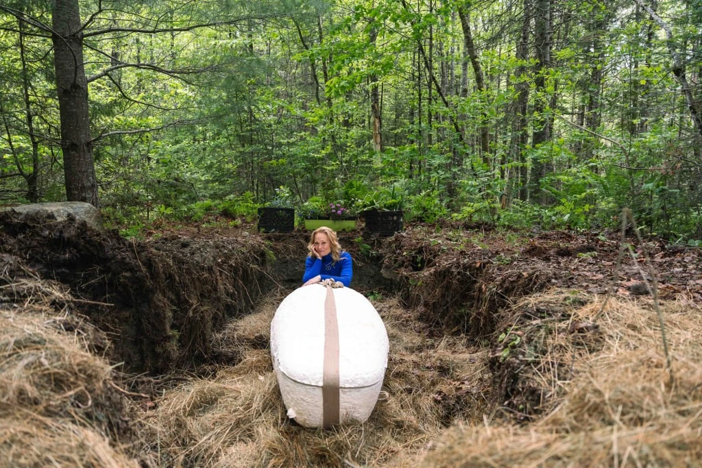 He was buried in a mushroom casket. Soon he’ll be part of the soil