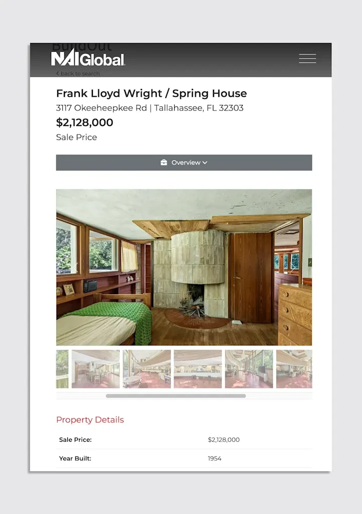 Frank Lloyd Wright’s only Florida home just hit the market for $2.1 million