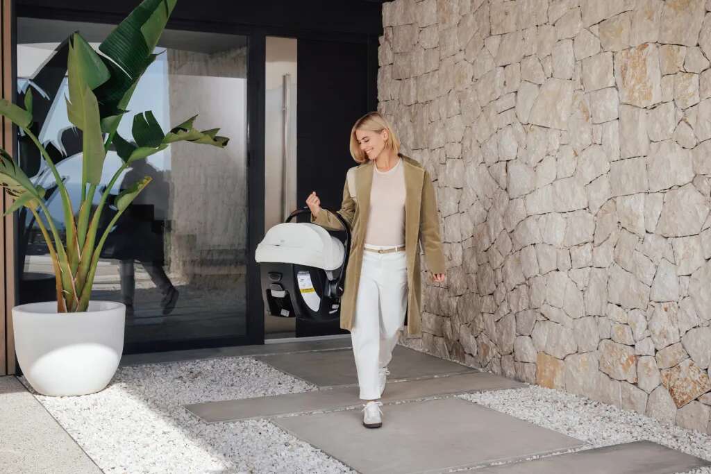 These chic car seats and strollers are made from oyster shells