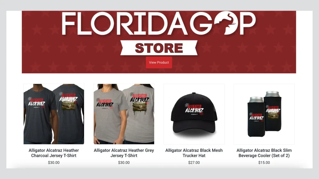 ‘Alligator Alcatraz’ merch appears on Amazon and Florida GOP website, making light of controversial facility