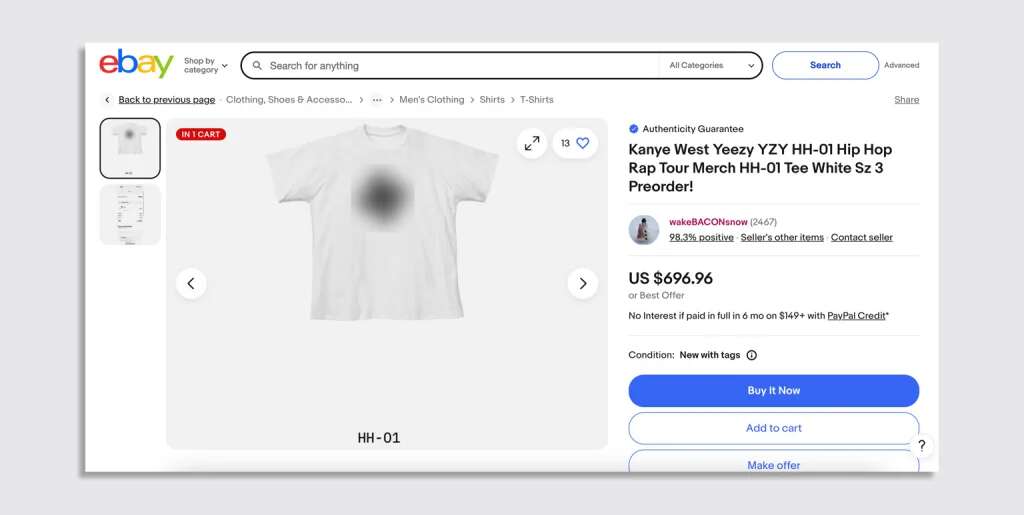 Shopify removed Ye’s swastika shirt. Now it’s popping up elsewhere on the internet