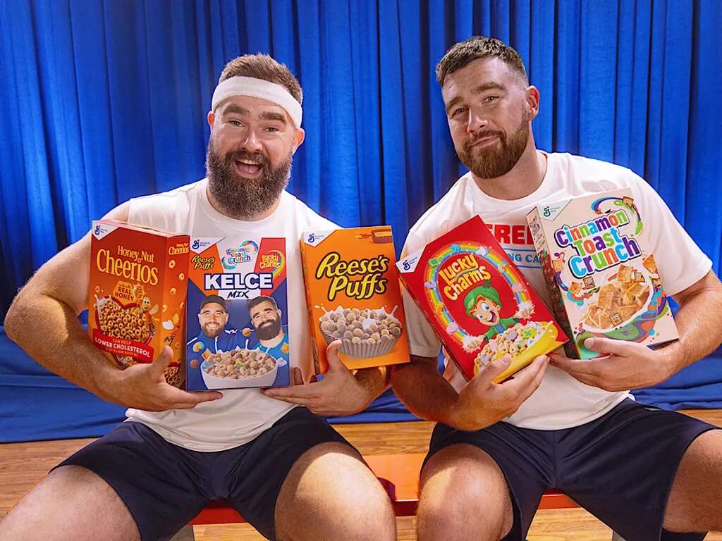 The Kelce brothers strike marketing gold, Tropicana has a juicy new look, and Totino’s gets weird