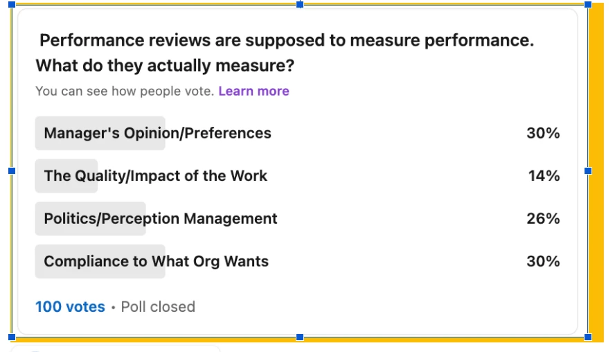 Performance reviews are performative (and why that matters now more than ever)