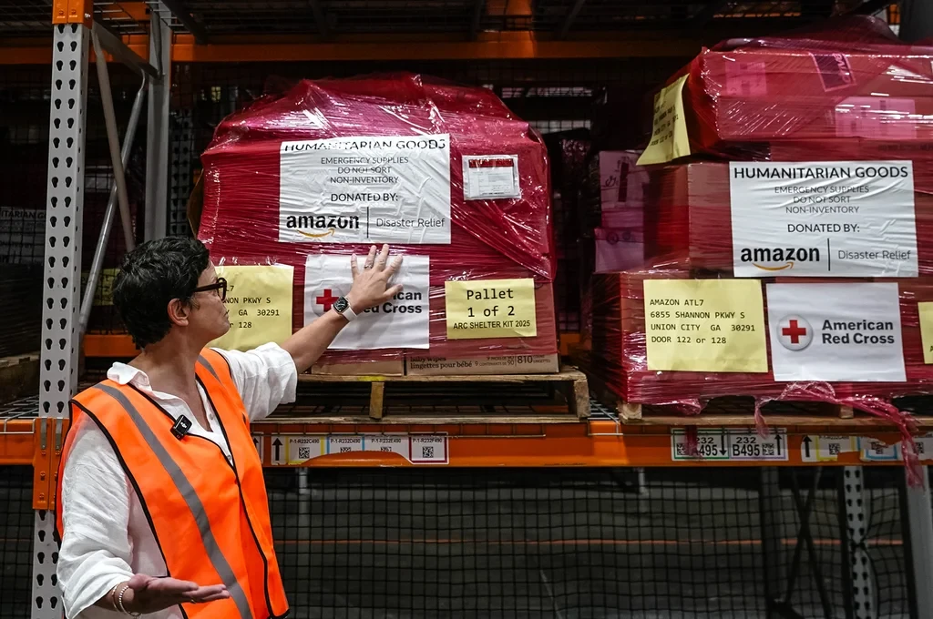 How Amazon uses its logistics expertise to bring aid to global crises