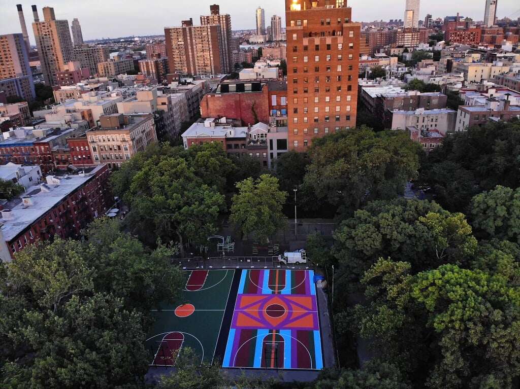 This New York City basketball court just became a spectacular work of art