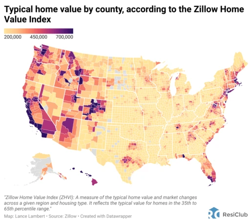 How home prices vary across the country, as told by 6 interactive maps
