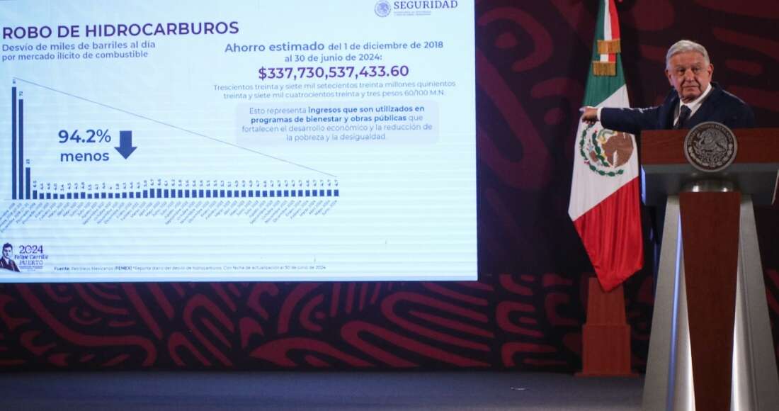 El presupuesto para la refinería de Dos Bocas salió del combate al huachicol: AMLO