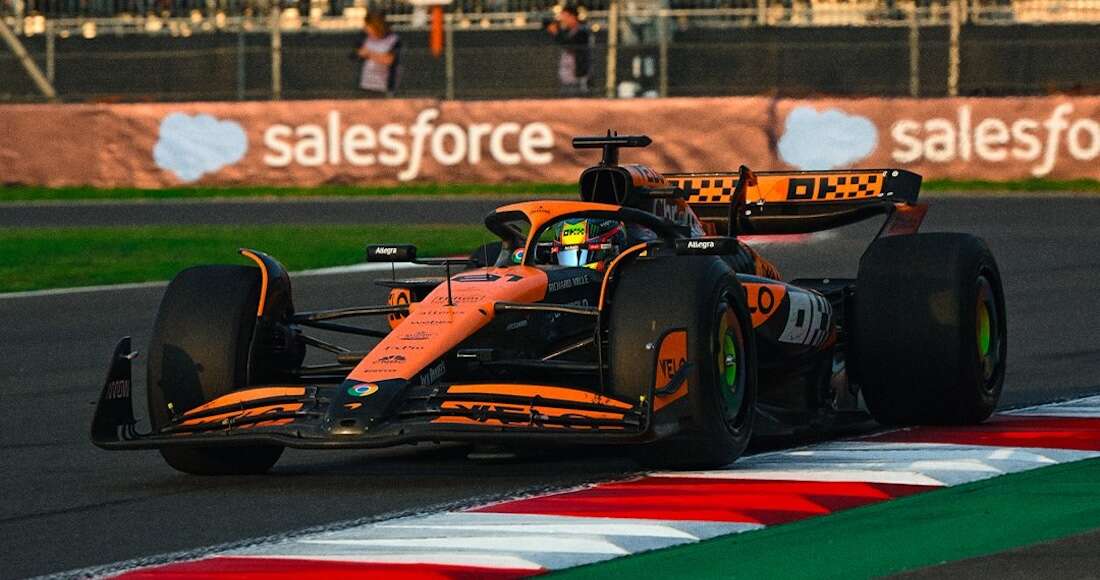 Piastri y Norris dominan tercera práctica del GP de México; “Checo” termina 14