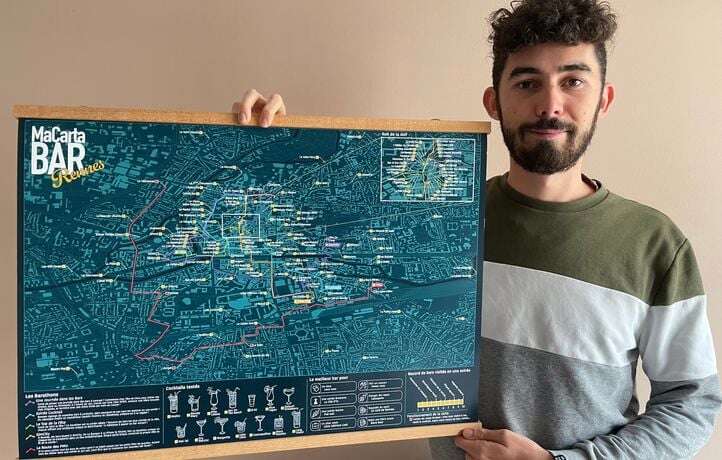 Il a cartographié les bars de Rennes, Brest et Nantes en posters