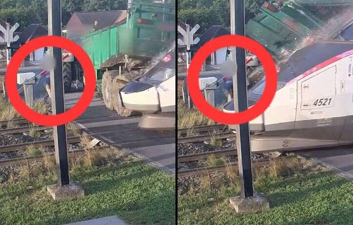 Il sort indemne d’une collision à 140 km/h entre son tracteur et un TGV