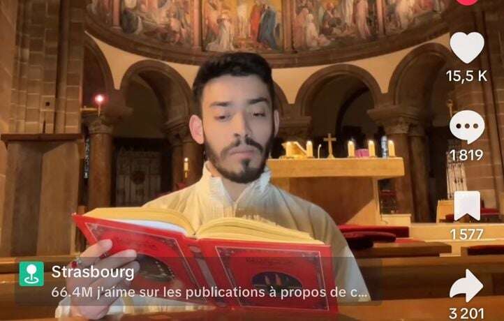 Un influenceur lit le Coran dans une église à Strasbourg, une « provocation »