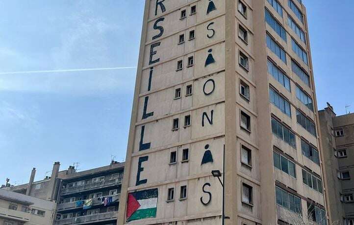 Un tag géant « Marseille antisioniste » fait vivement réagir la droite