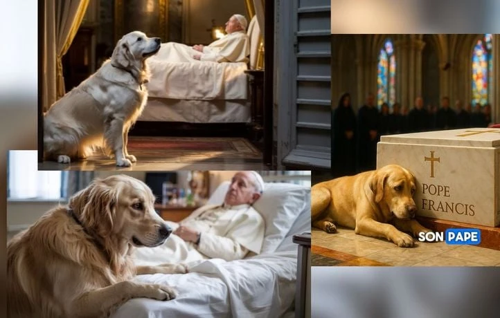 Le chien du pape François ébranlé par sa mort ? Non, des vidéos générées par IA