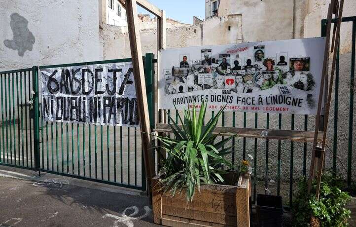 Tag et caillassages en marge du procès de la rue d’Aubagne à Marseille