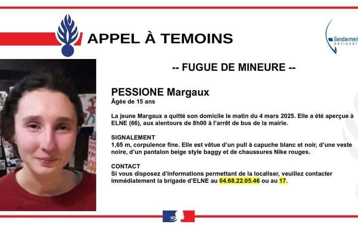 Les gendarmes lancent un appel à témoins pour retrouver Margaux, 15 ans