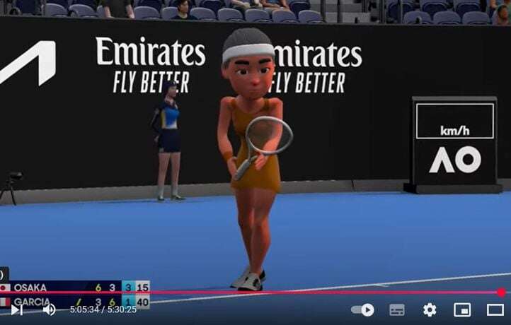 WTF ? L’Open d’Australie diffuse les matchs en mode cartoon sur YouTube